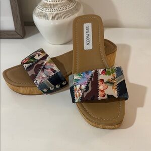 Steve Madden Women's Floral Wedge Sandals - Multicolor